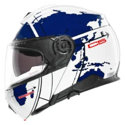 Casco Modulare Schuberth C5 Graphic Globe Blu