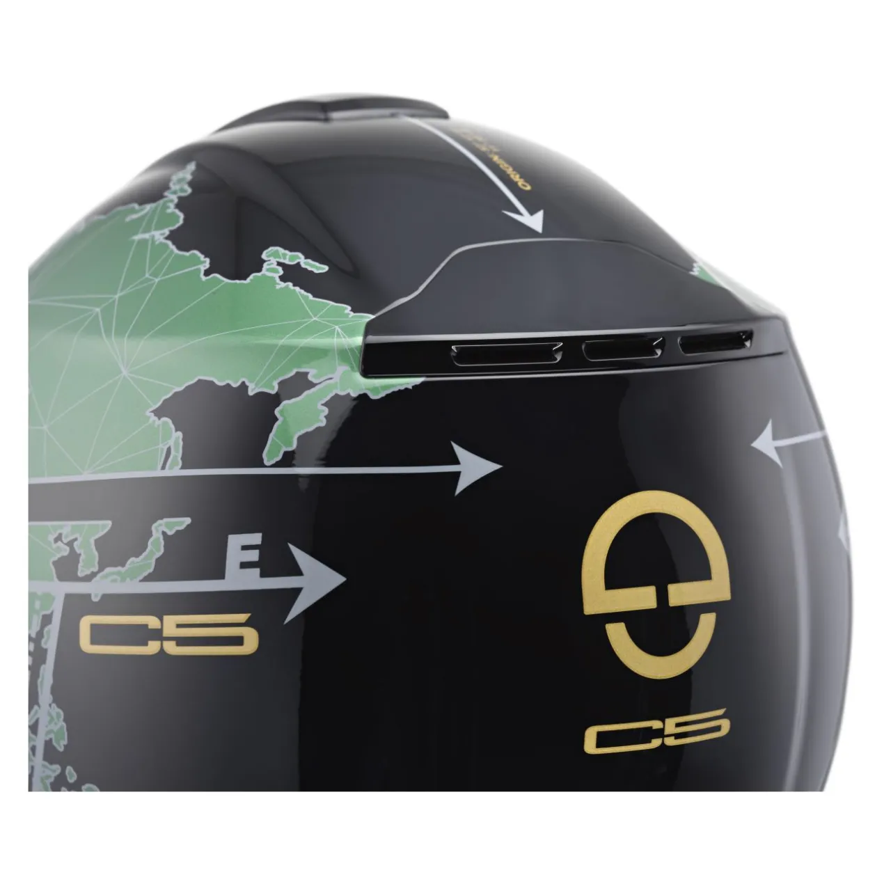Casco Modulare Schuberth C5 Graphic Globe Verde