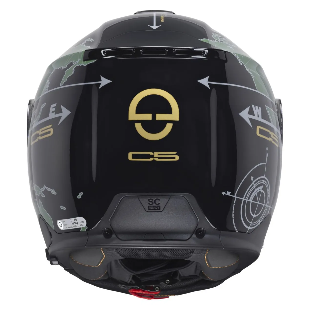 Casco Modulare Schuberth C5 Graphic Globe Verde