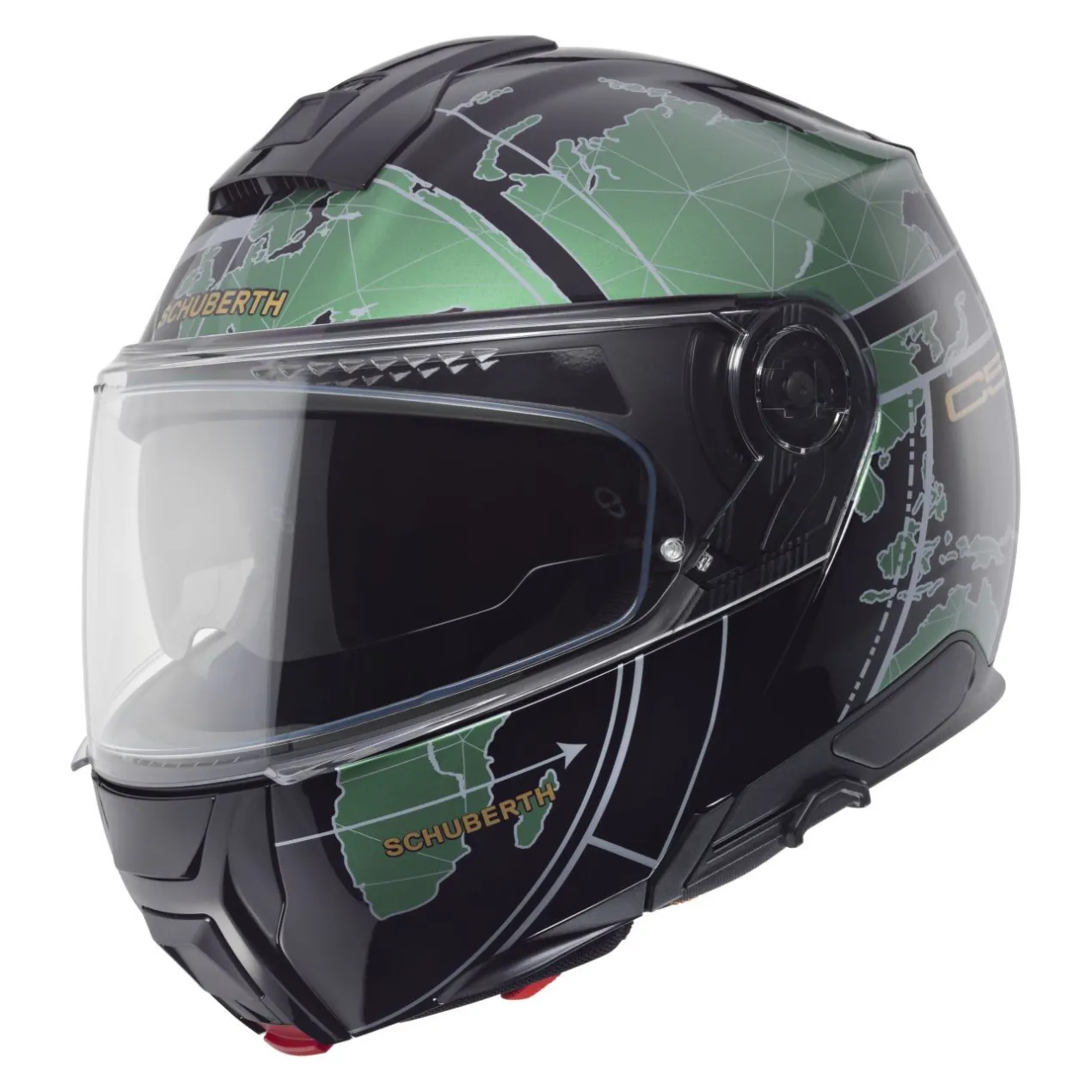 Casco Modulare Schuberth C5 Graphic Globe Verde