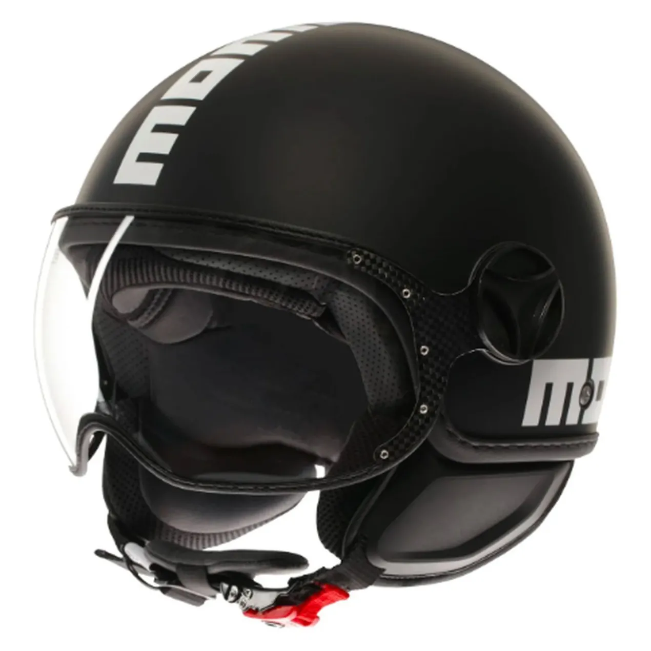 Casco Momo Fgtr Classic E2206 Mono Matt Black/white