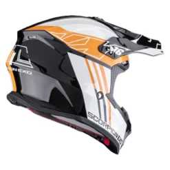Casco Motocross Scorpion Vx-16 Evo Air Lignes Nero Arancione
