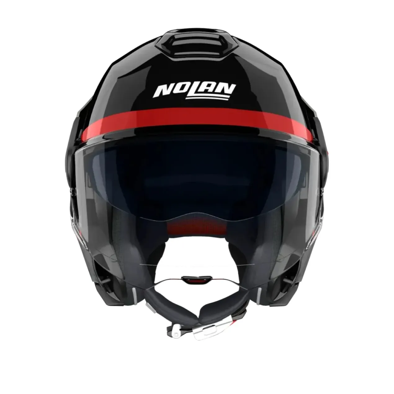 Casco Nolan N120-1 Blocco Nero Antracite Rosso
