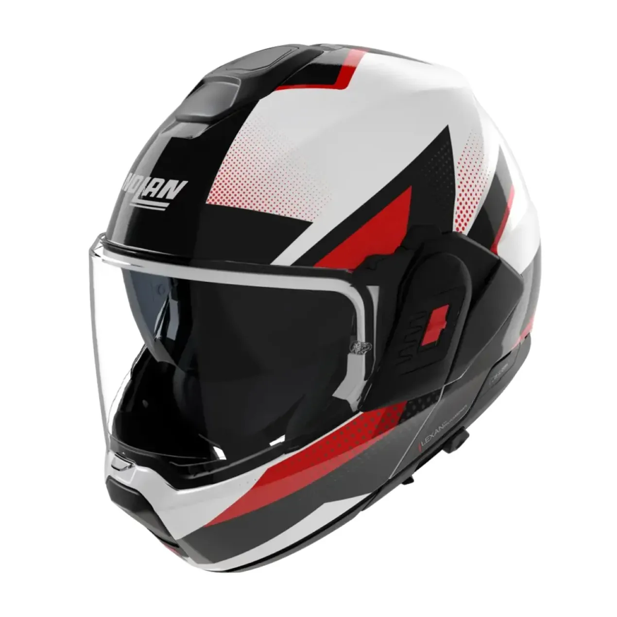 Casco Nolan N120-1 Ciclone Bianco Nero Rosso