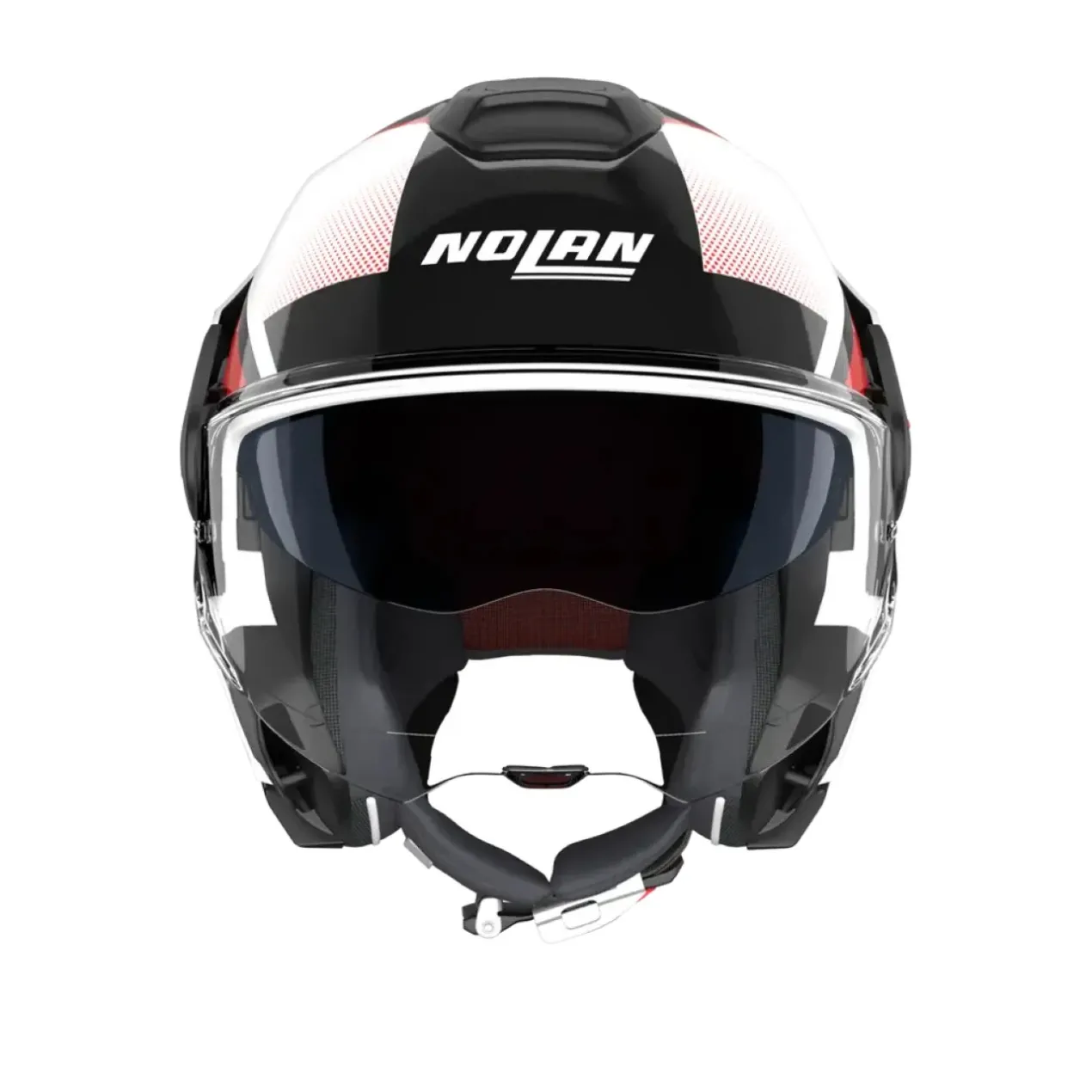 Casco Nolan N120-1 Ciclone Bianco Nero Rosso