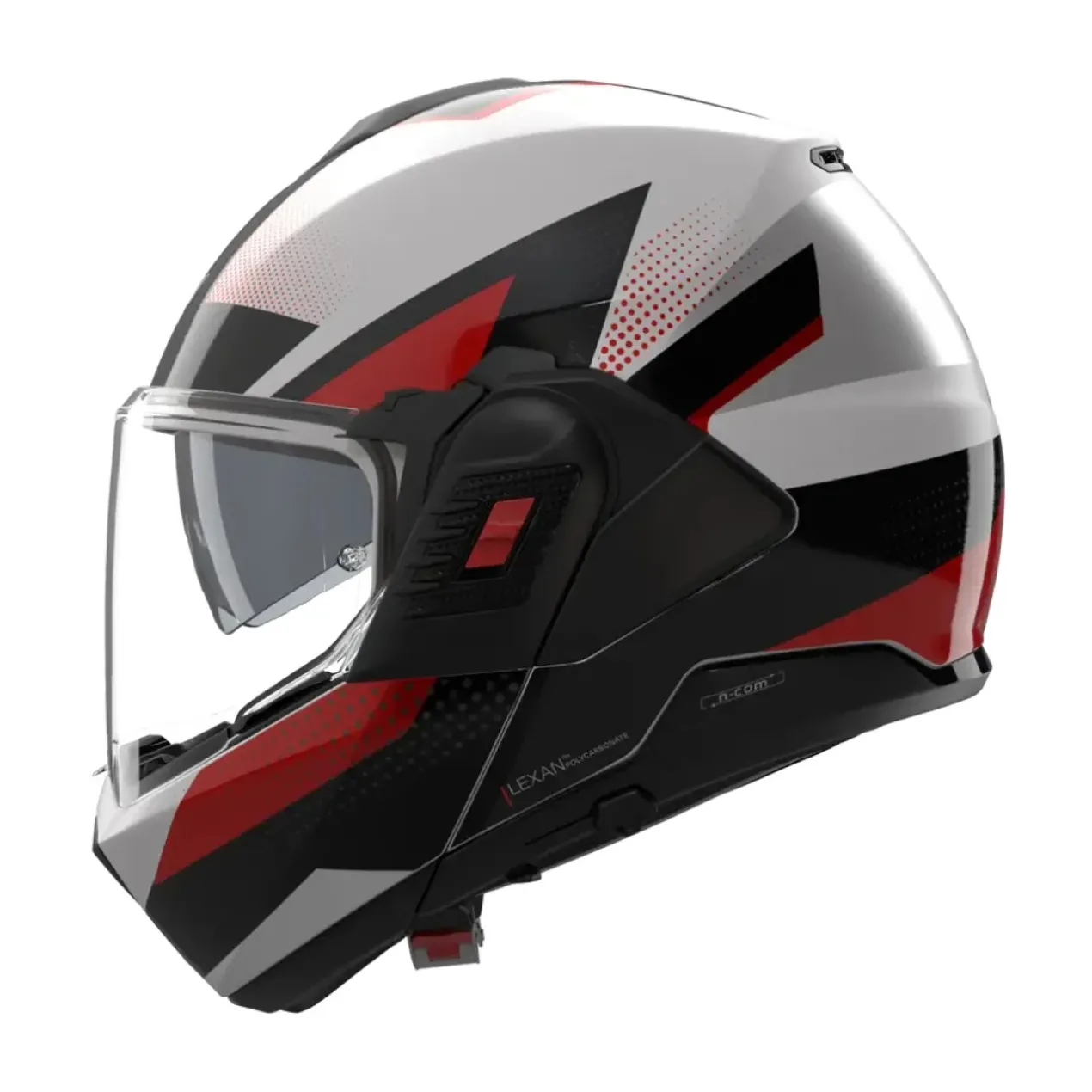 Casco Nolan N120-1 Ciclone Bianco Nero Rosso