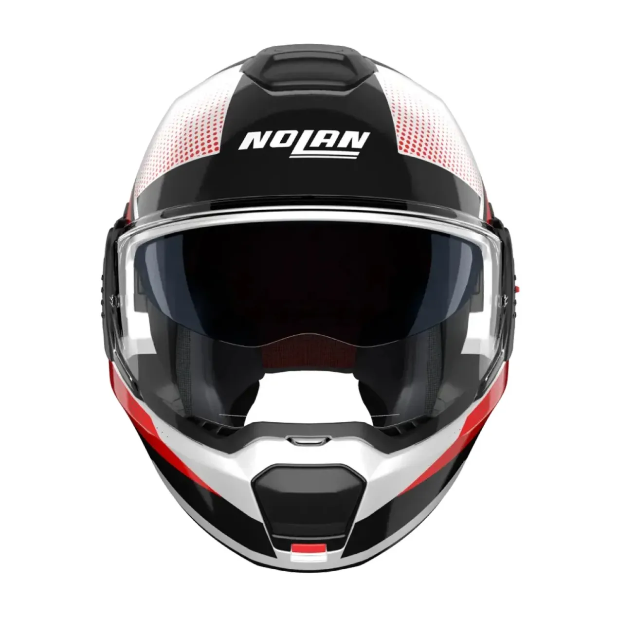 Casco Nolan N120-1 Ciclone Bianco Nero Rosso