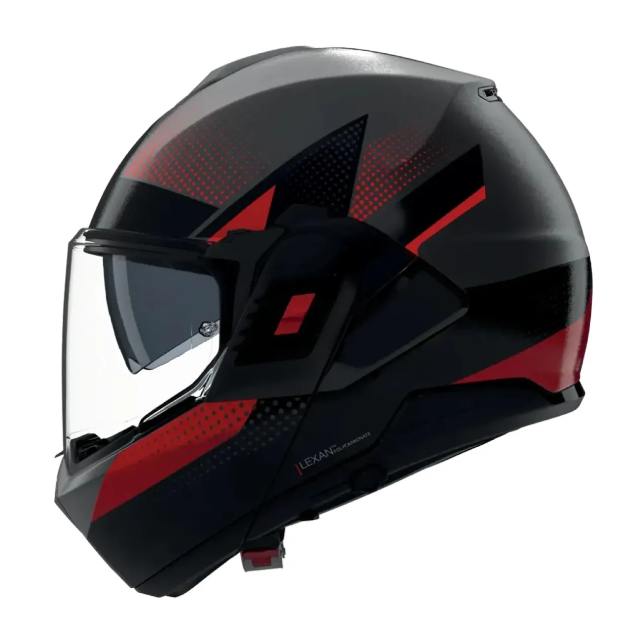 Casco Nolan N120-1 Ciclone Grigio Lava Nero Rosso