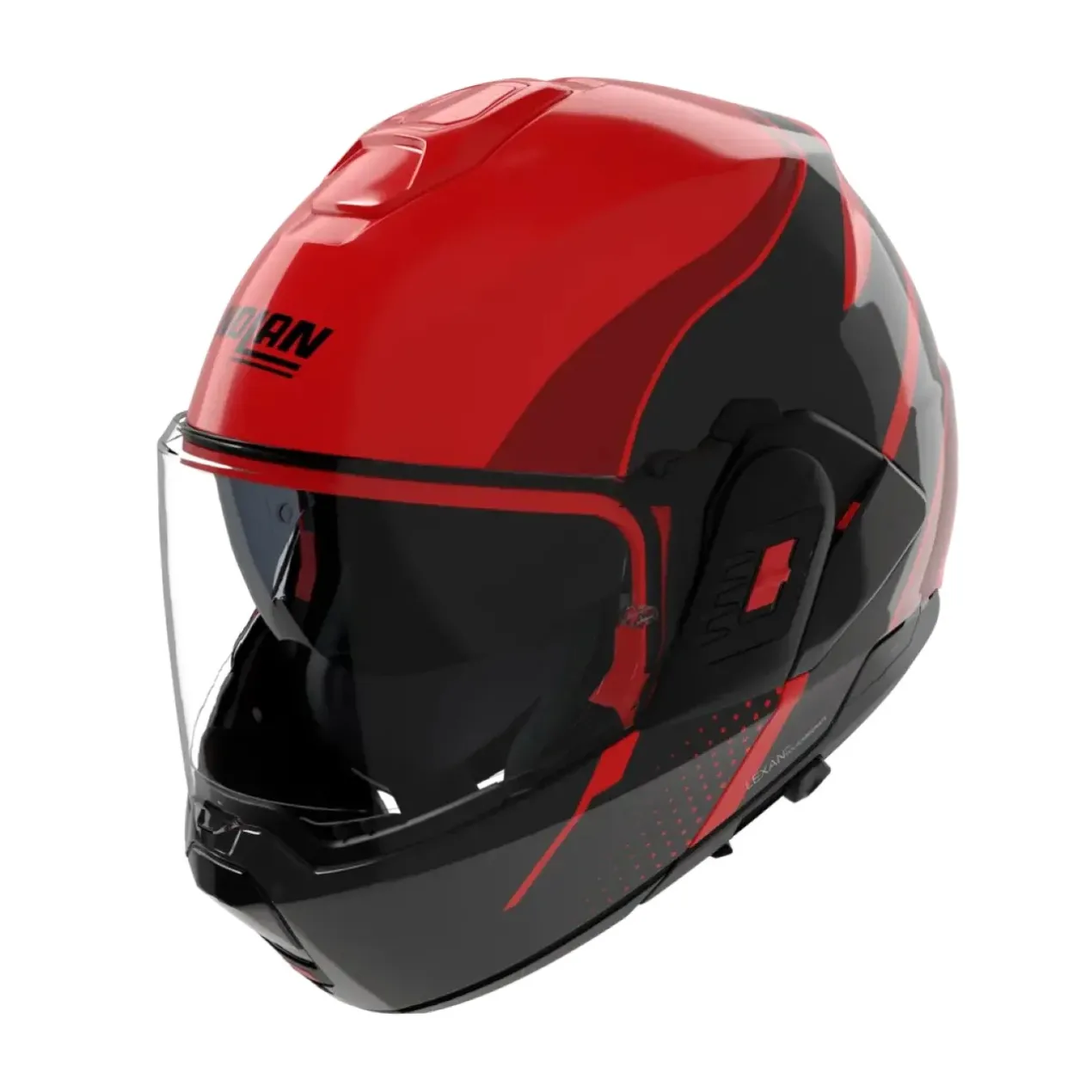 Casco Nolan N120-1 Fluente Rosso Nero Rosso
