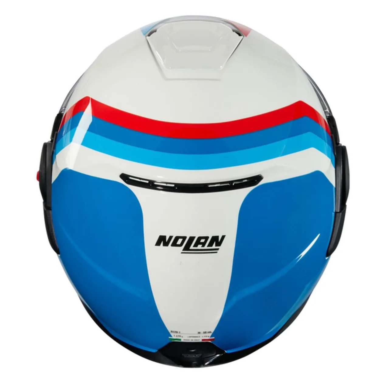 Casco Nolan N120-1 Lineo Bianco Blu Rosso