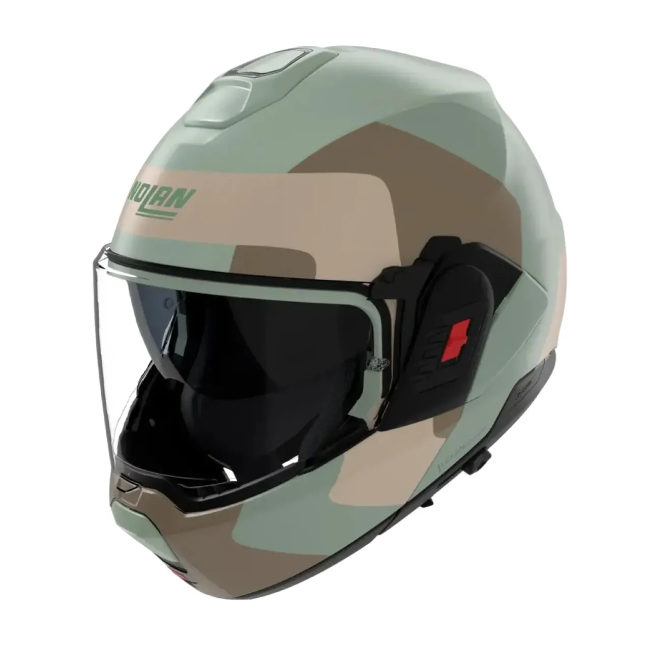 Casco Nolan N120-1 Omocromo Verde Marrone Sabbia