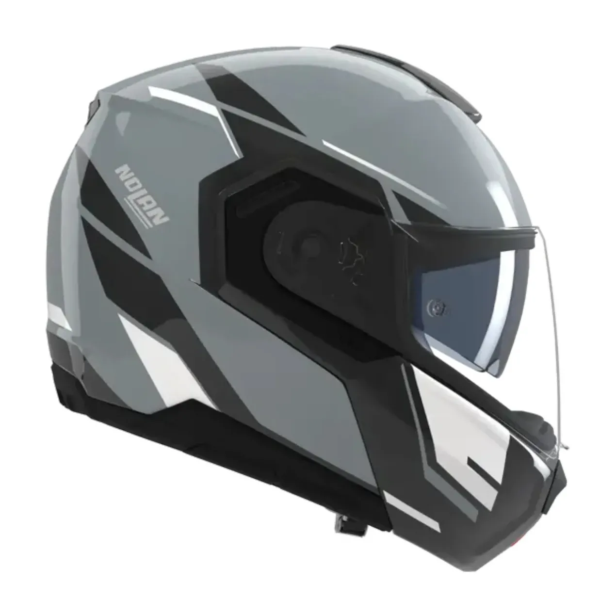 Casco Nolan N90-3 06 Sincrono Grigio Nero Bianco