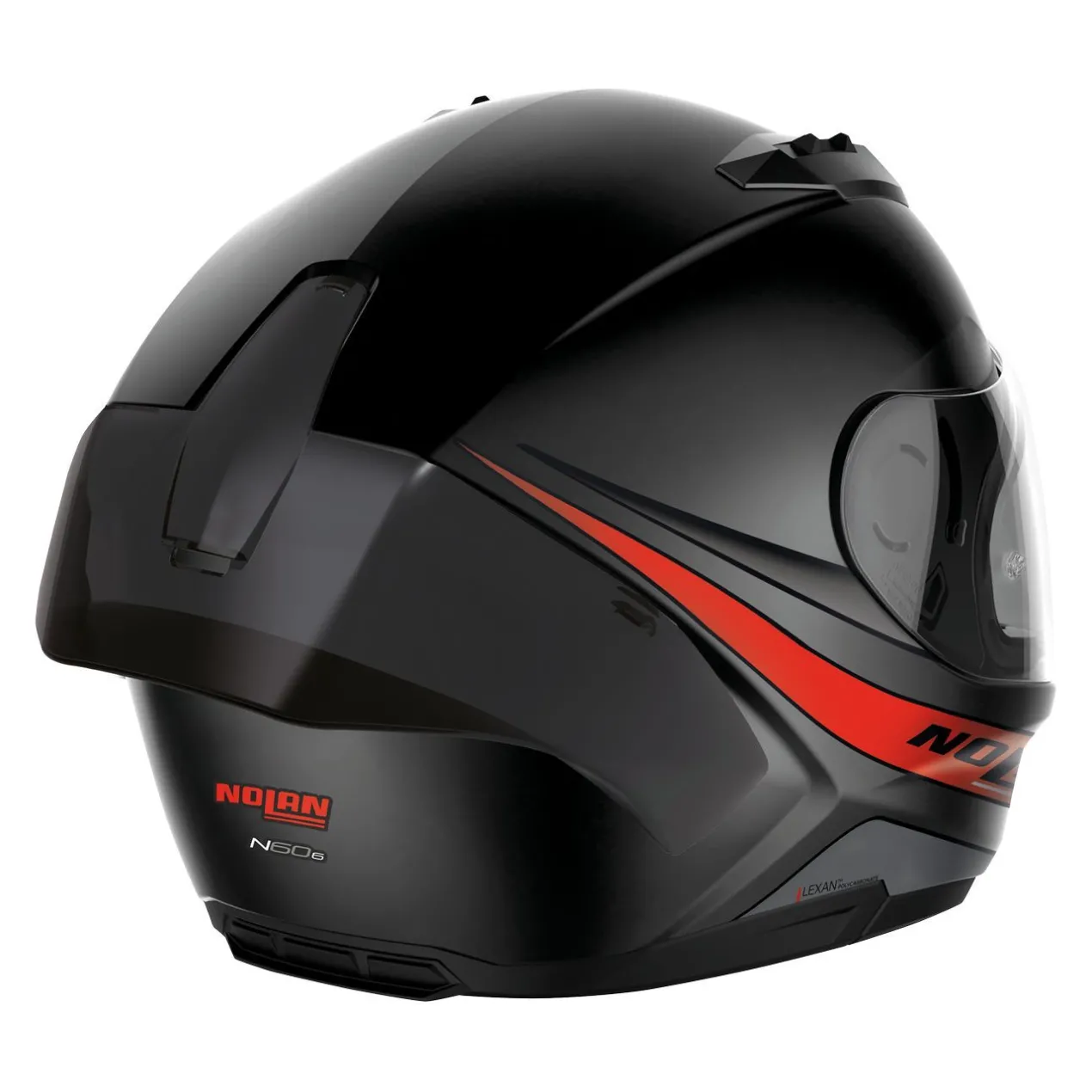 Casco Nolan N60-6 Sport Outset Flat Black Red