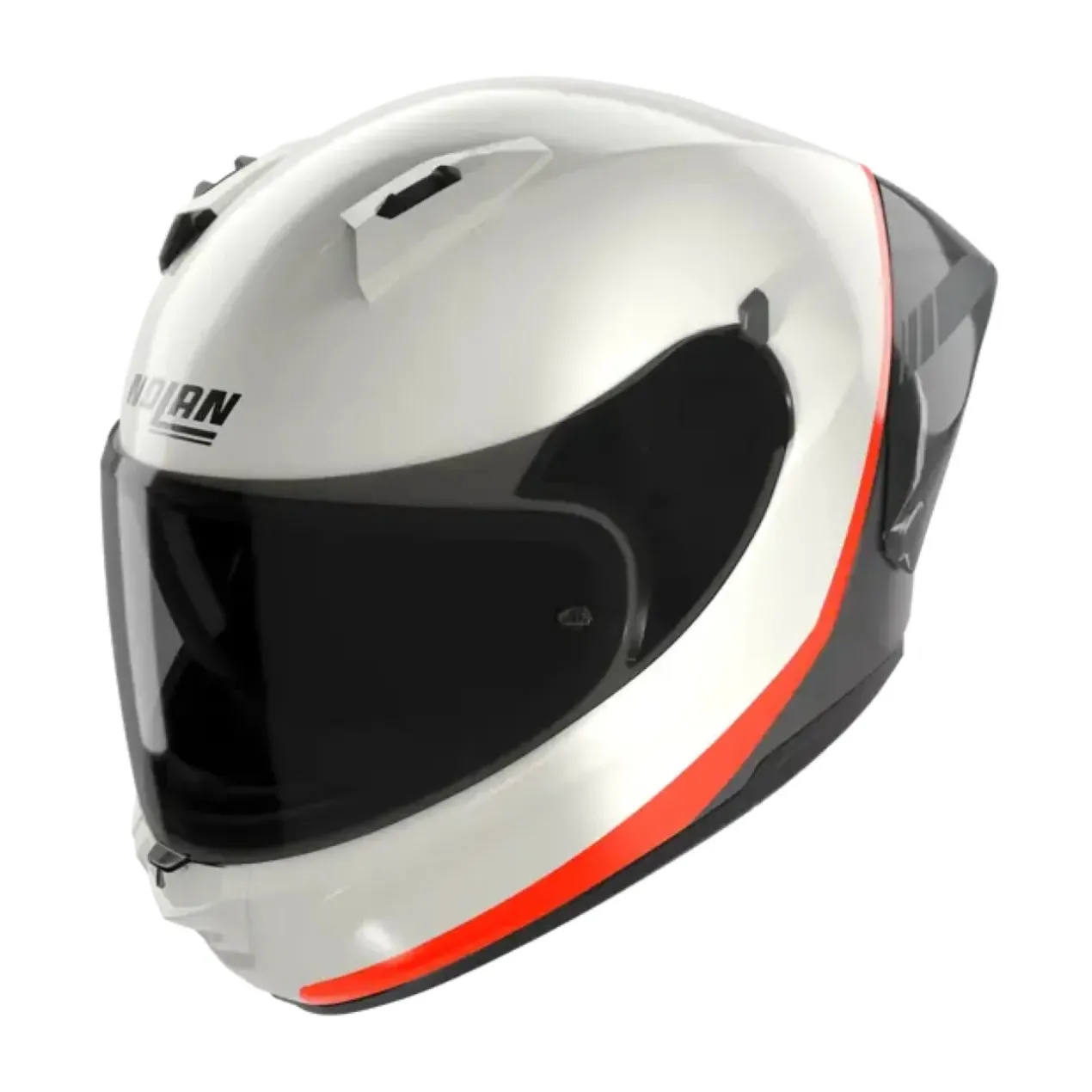 Casco Nolan N60-6 Sport Verniciatura Speciale Perla Nero Arancione