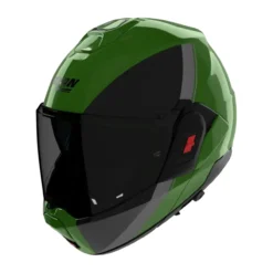 Casco Nolan N120-1 Verniciatura Speciale Verde Nero Grigio