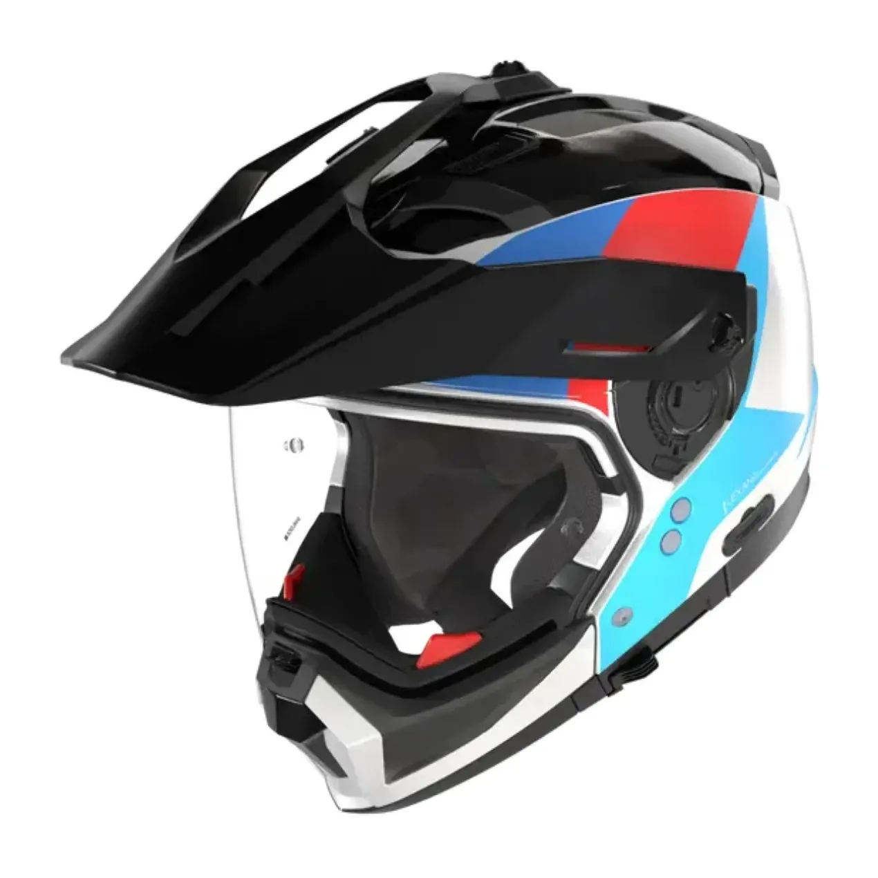 Casco Nolan N70-2 X 06 Turbine Bianco Nero Blu Rosso