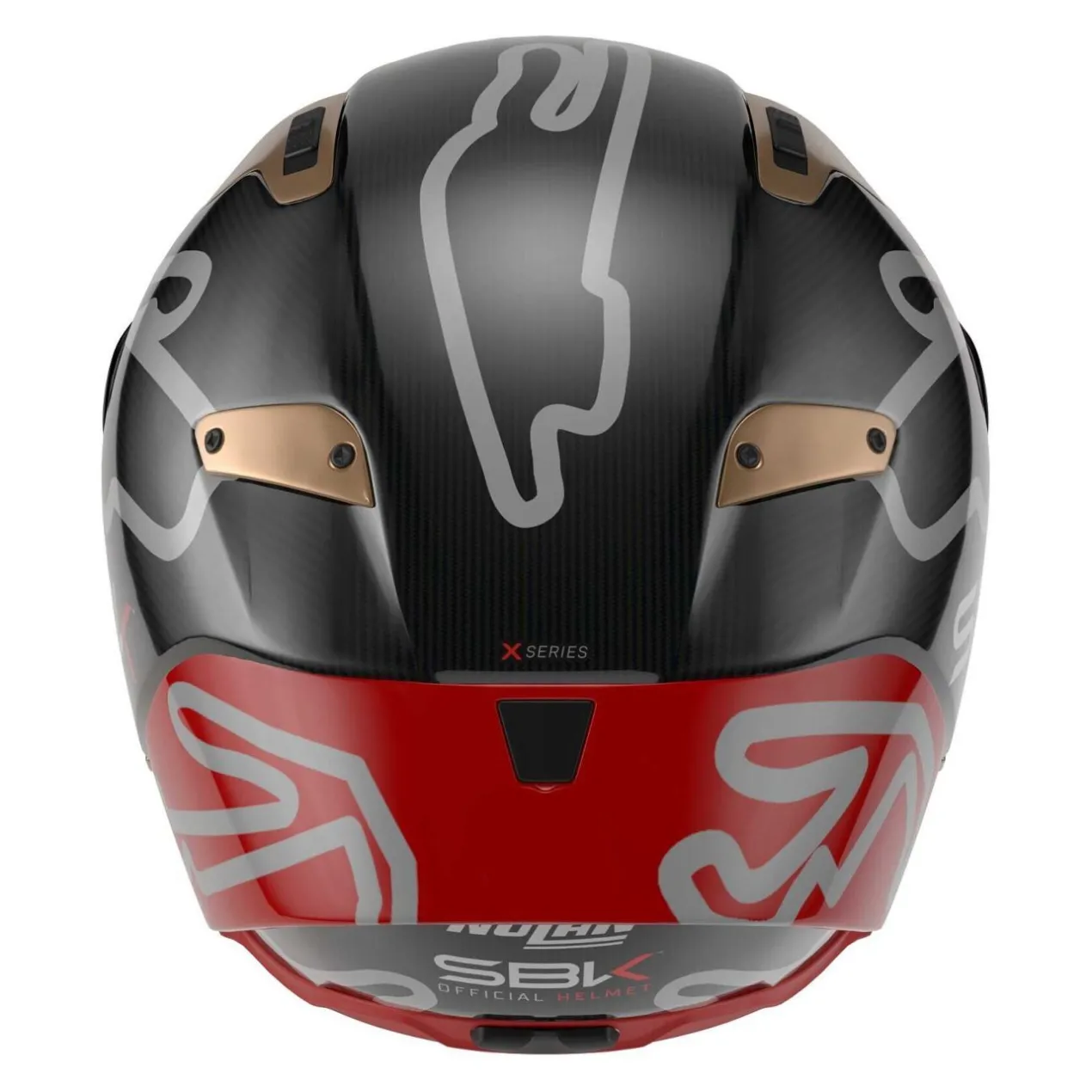 Casco Nolan X-804 Rs Ultra Carbon Sbk Rosso Oro