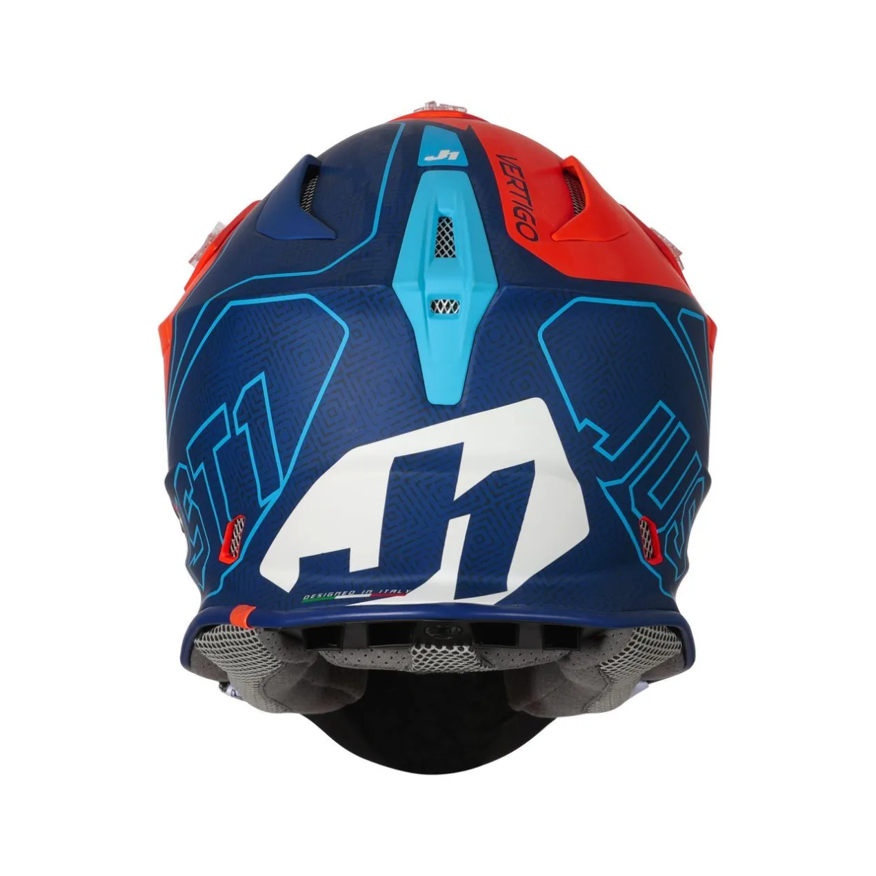 Casco Off-road/cross Just1 J18 Vertigo Blue White Fluo Oran