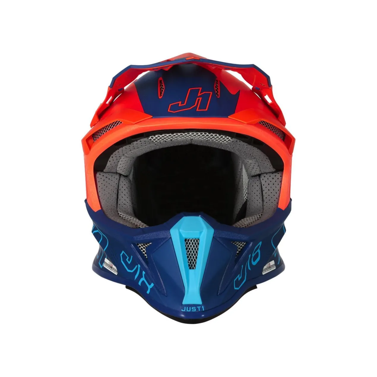 Casco Off-road/cross Just1 J18 Vertigo Blue White Fluo Oran