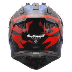Casco Off-road Ls2 Mx708 Fast II Grotesk White Blue Red