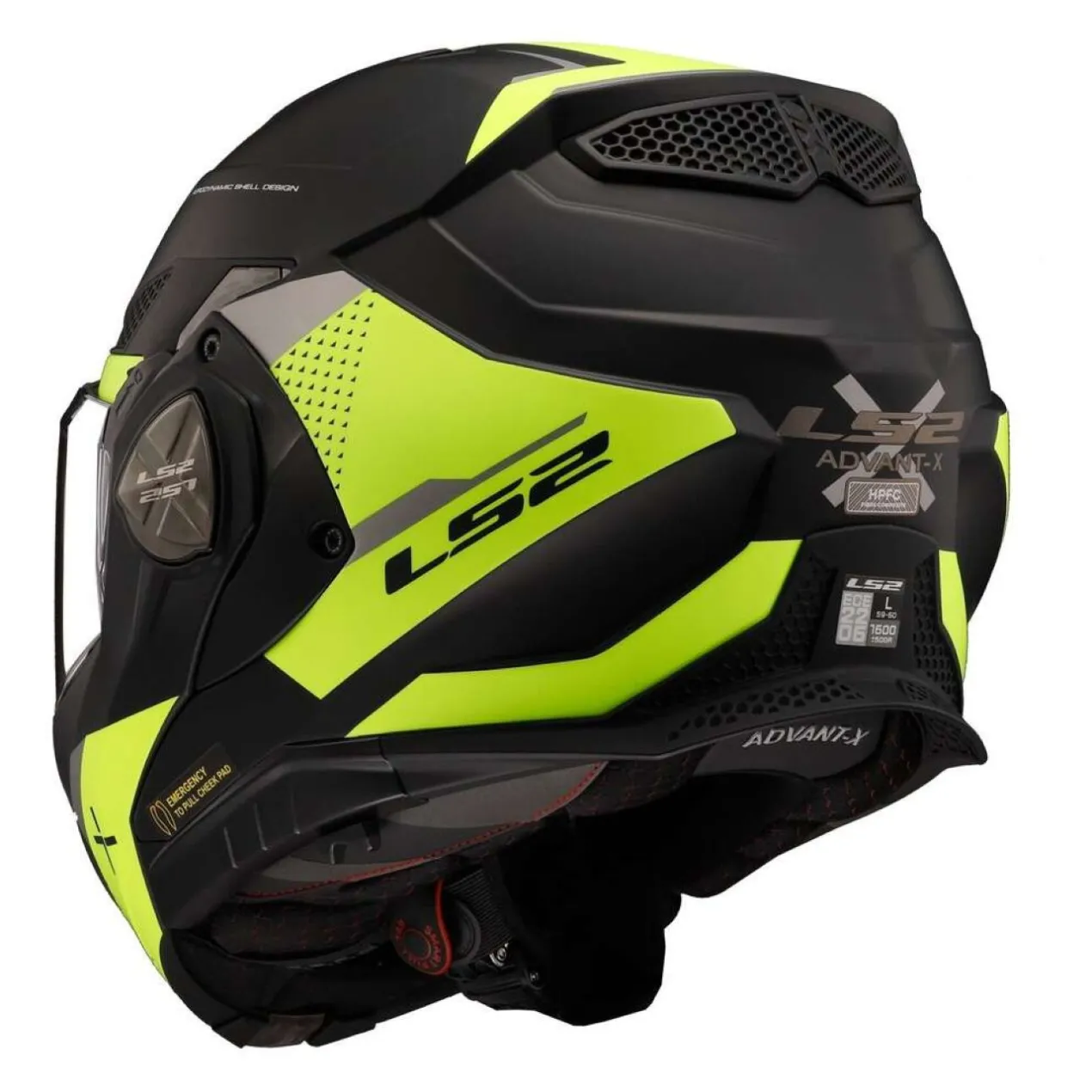Casco Ribaltabile Ls2 Ff901 Advant X Oblivion Matt Black Hi-vis Yellow