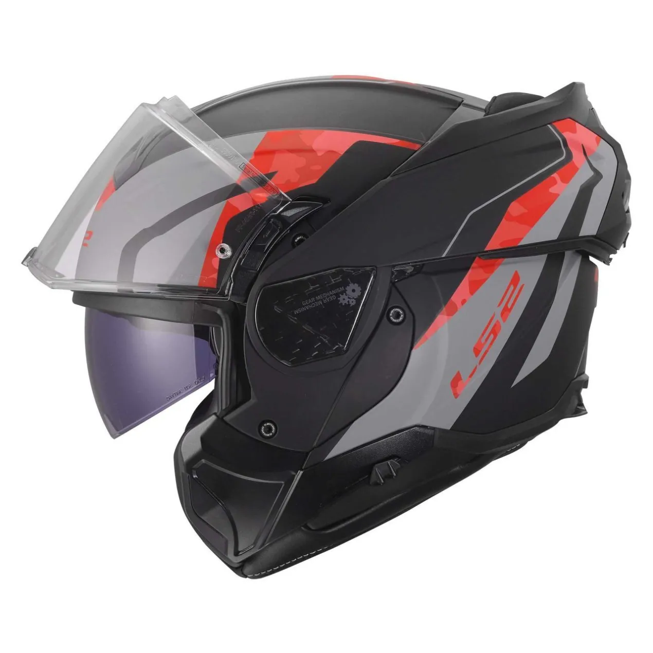 Casco Ribaltabile Ls2 Ff910 Advant II Glide Black Grey Red