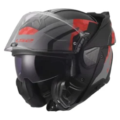 Casco Ribaltabile Ls2 Ff910 Advant II Glide Black Grey Red
