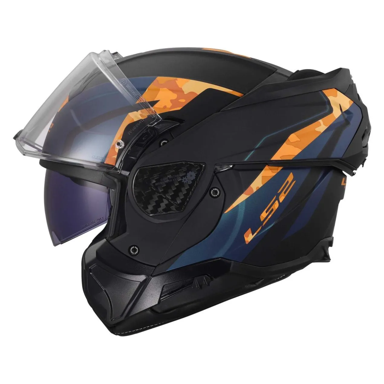 Casco Ribaltabile Ls2 Ff910 Advant II Glide Black Orange