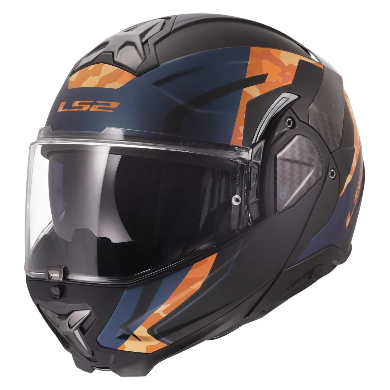 Casco Ribaltabile Ls2 Ff910 Advant II Glide Black Orange
