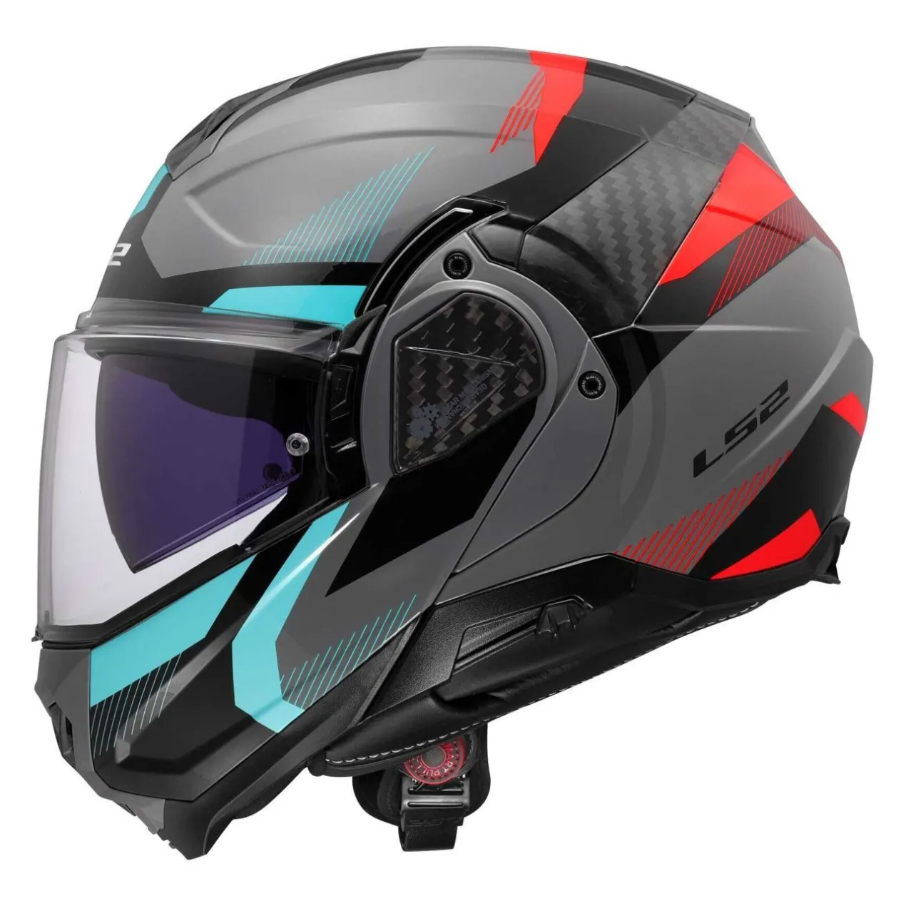 Casco Ribaltabile Ls2 Ff910 Advant II Triple Nardo Grey Blue Red