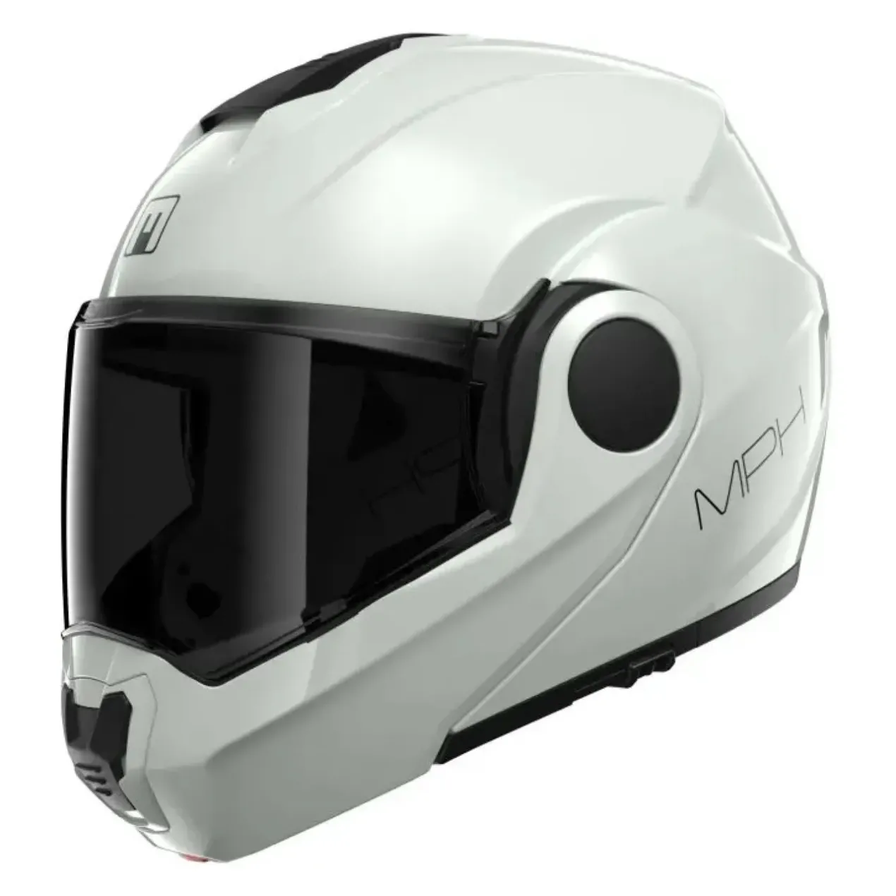 Casco Ribaltabile Mph Artra Solid Bianco Lucido