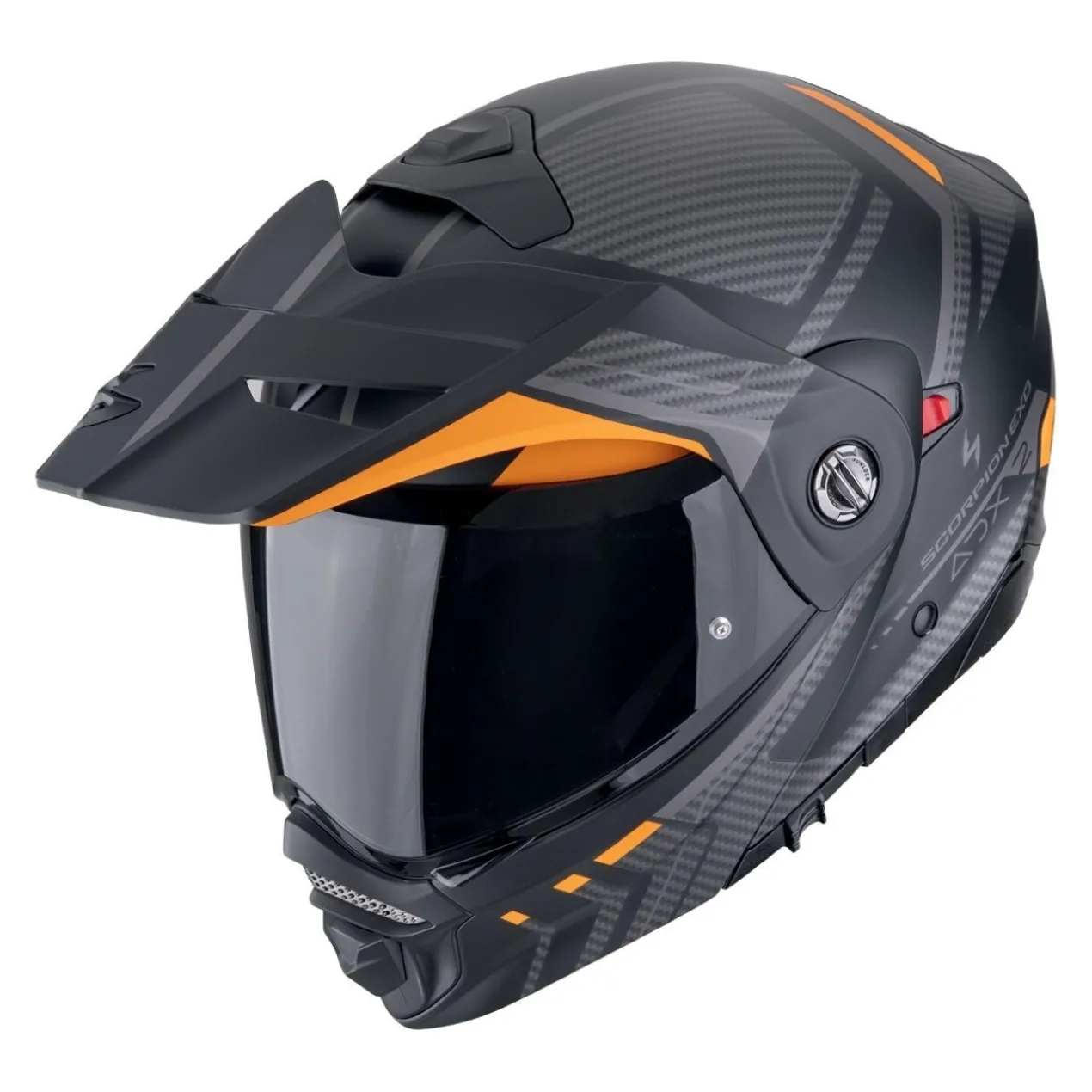 Casco Scorpion Adx-2 Lewis Nero Opaco-arancione