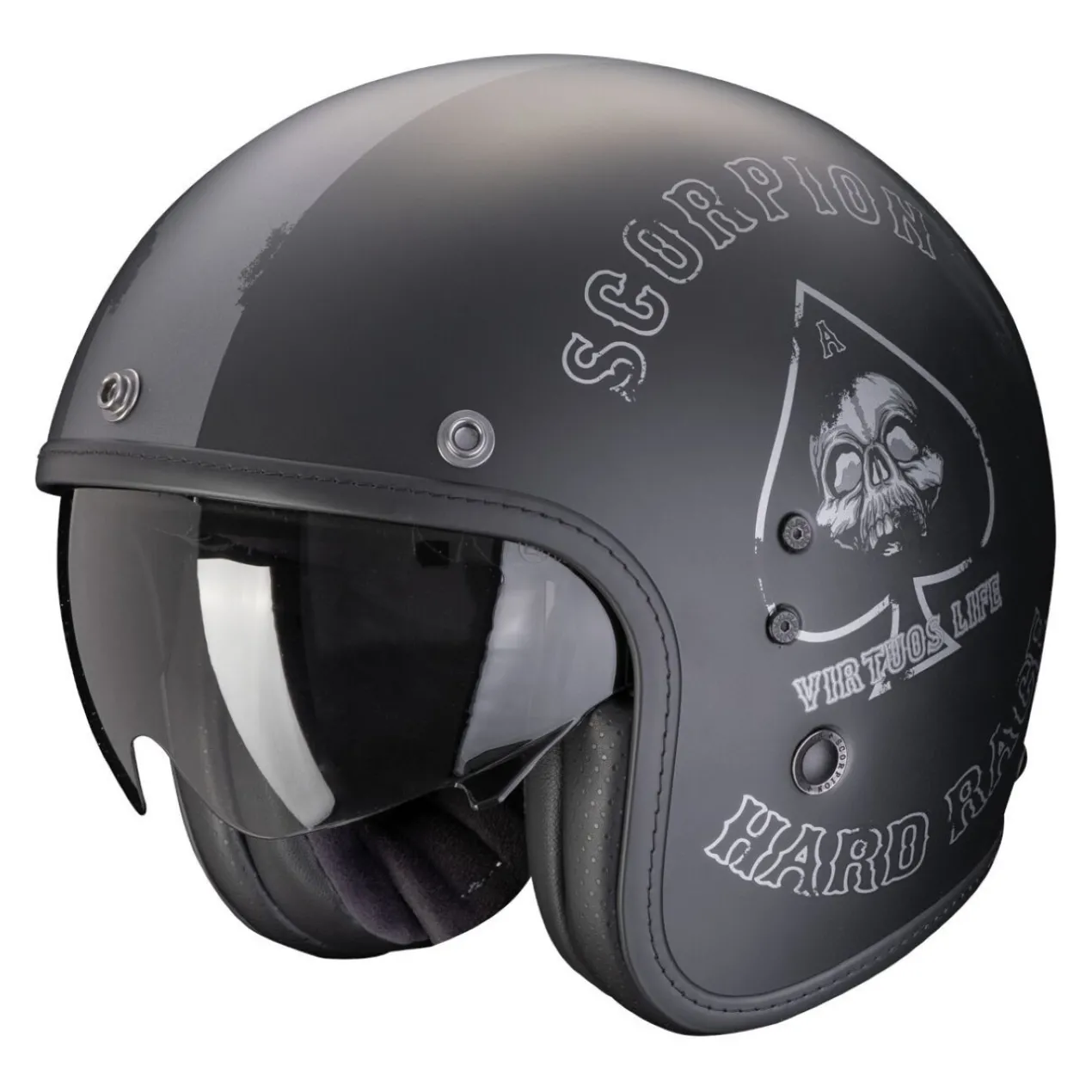 Casco Scorpion Belfast Evo Spade Nero-argento