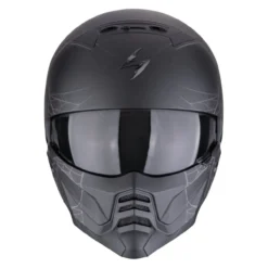 Casco Scorpion Exo-combat II Spiderweb Nero Opaco-argento