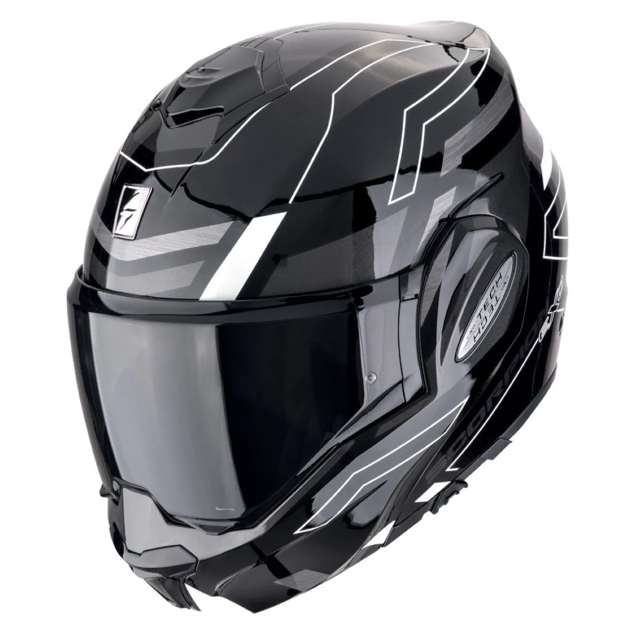Casco Scorpion Exo-tech Evo Conquer Nero-bianco
