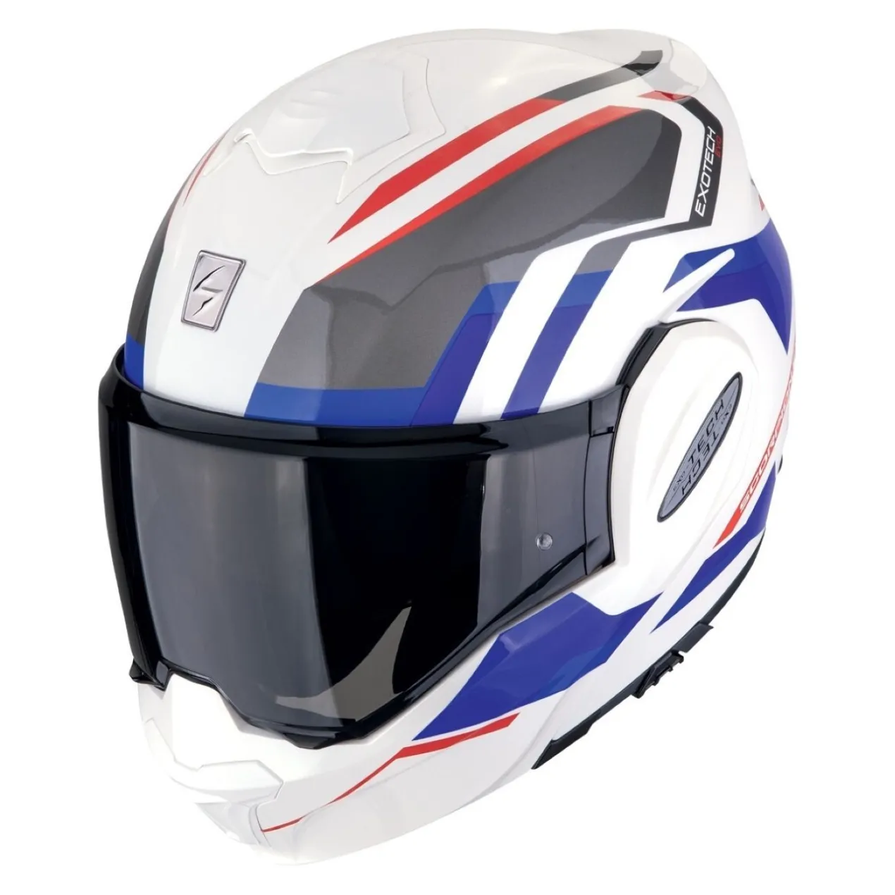 Casco Scorpion Exo-tech Evo Furio Bianco-rosso-blu