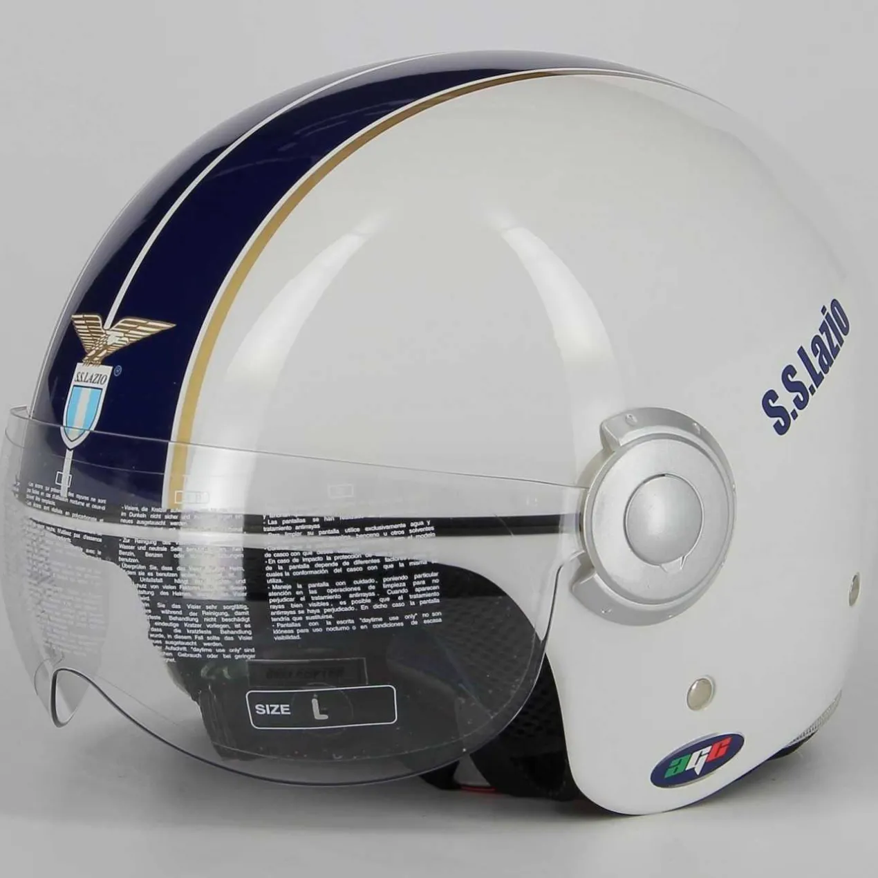 Casco Ss Lazio Ufficiale Con Visiera By Agv Bianco