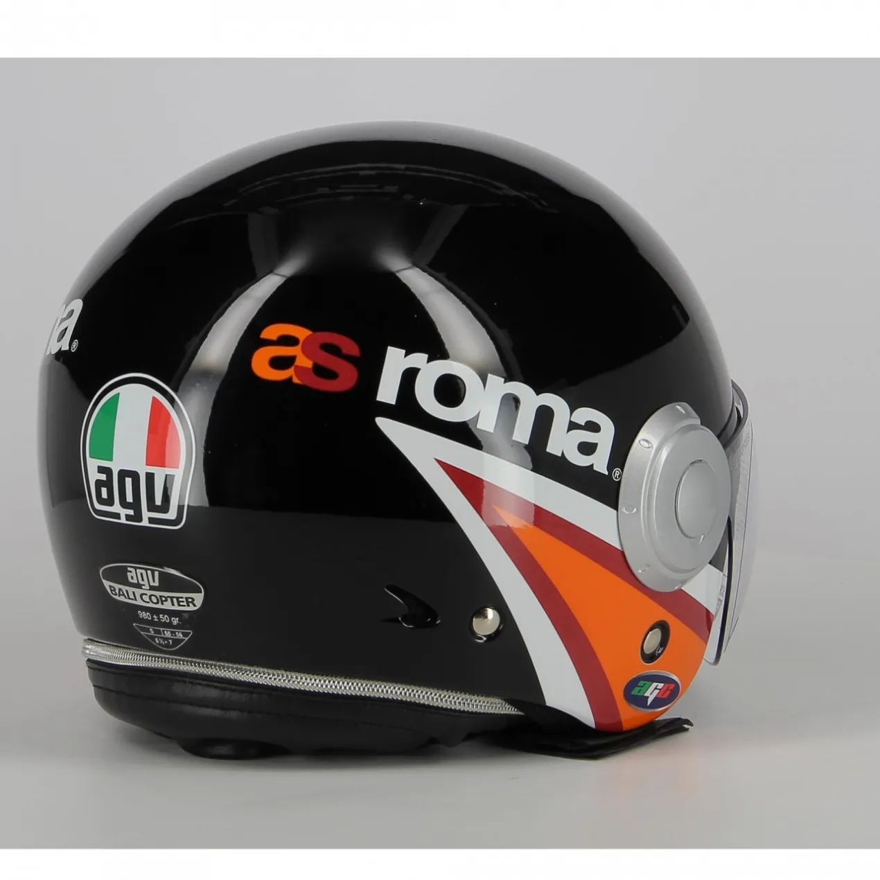 Casco Ufficiale As Roma Agv Bali Copter Nero