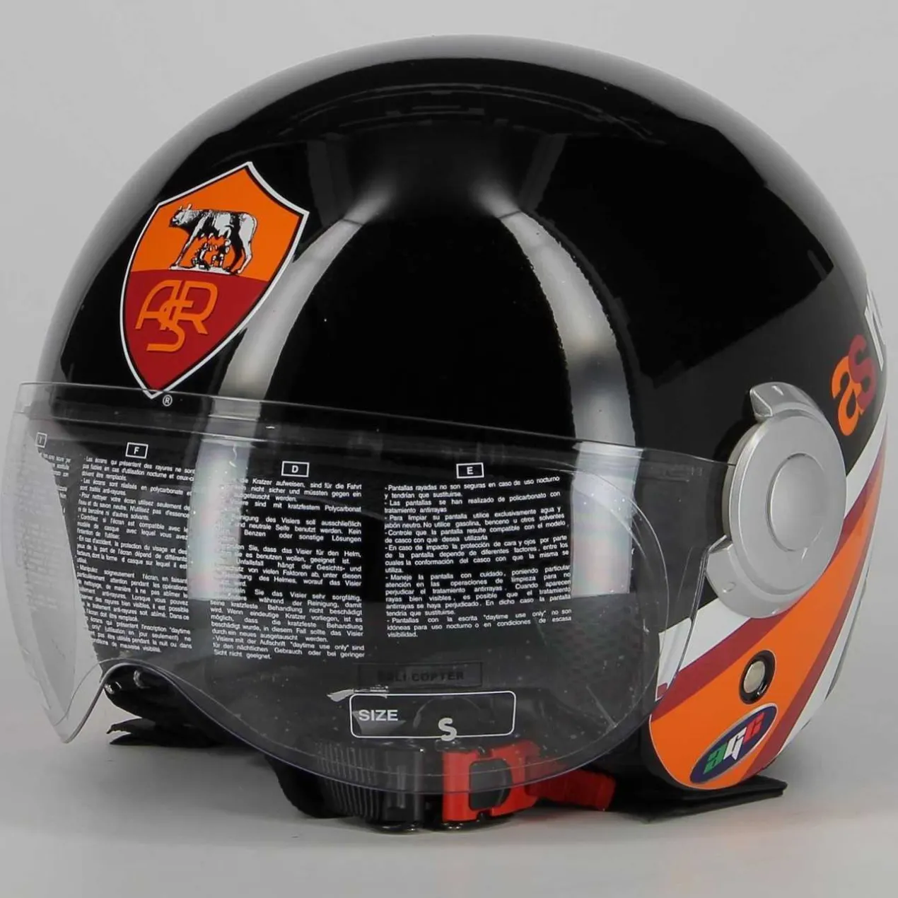 Casco Ufficiale As Roma Agv Bali Copter Nero