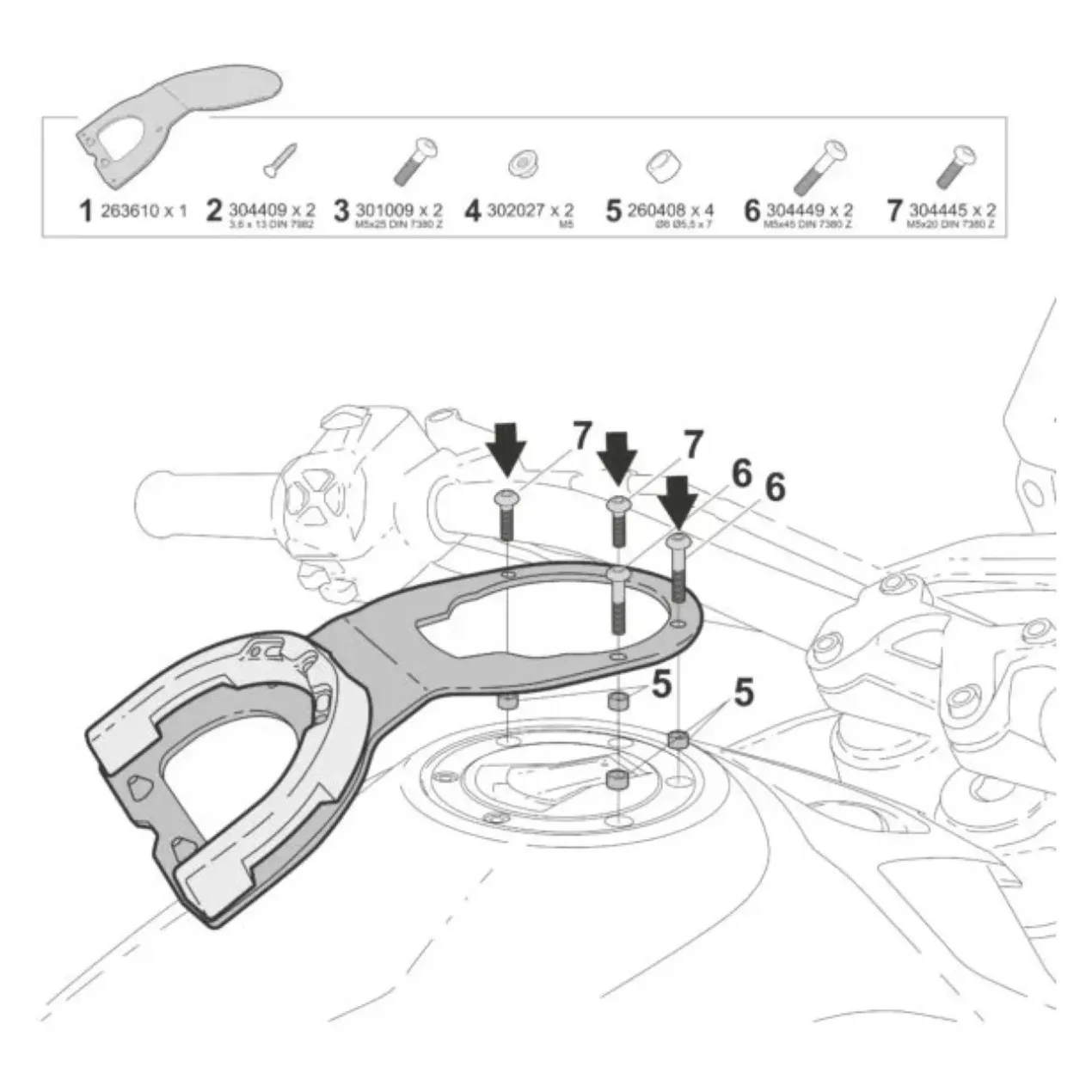 Click System Fast Shad Per Borsa Serbatoio Moto Guzzi V85 Tt '24