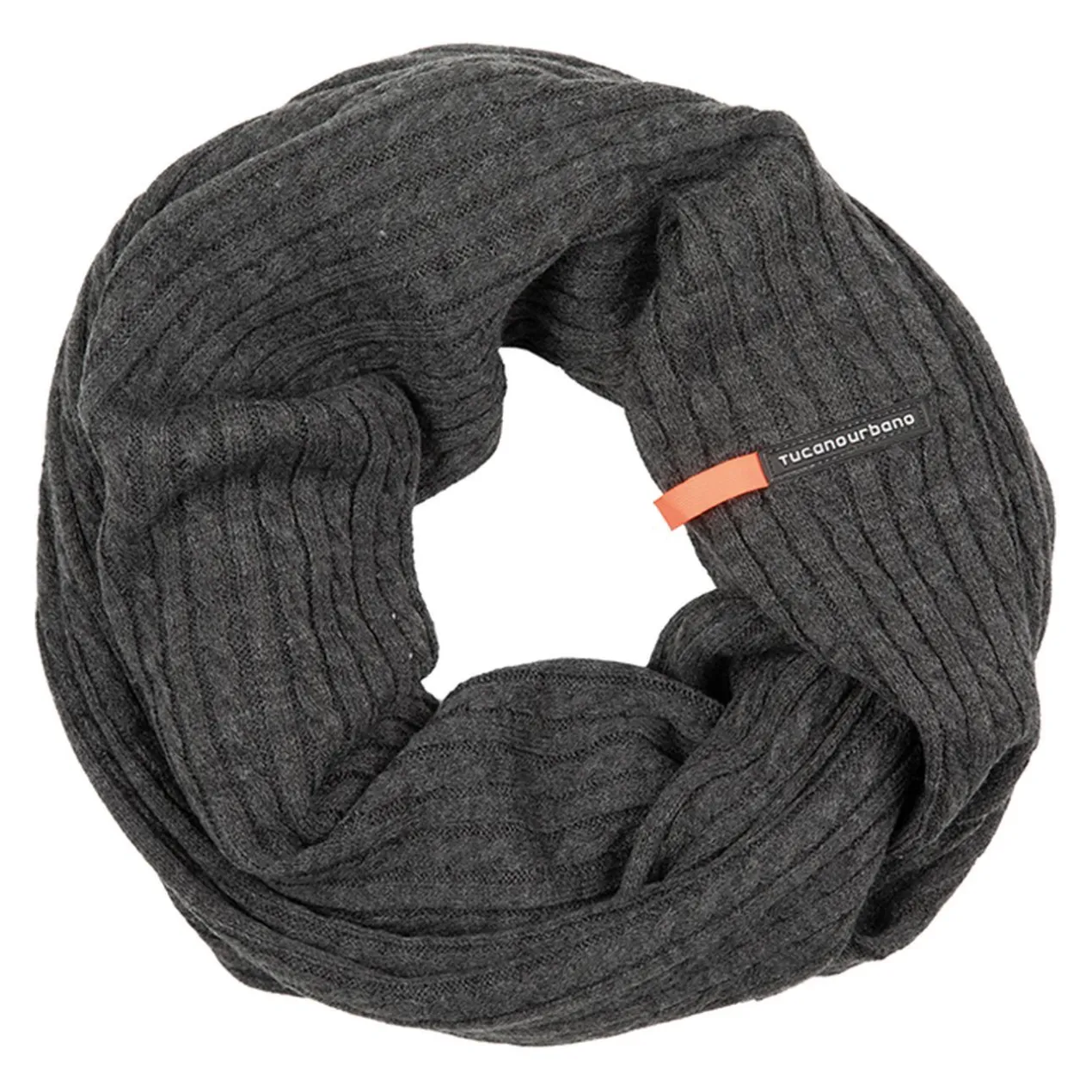 Collare A Tubo Multiuso Tucanourbano Sharpei Treccia Grigio Scuro