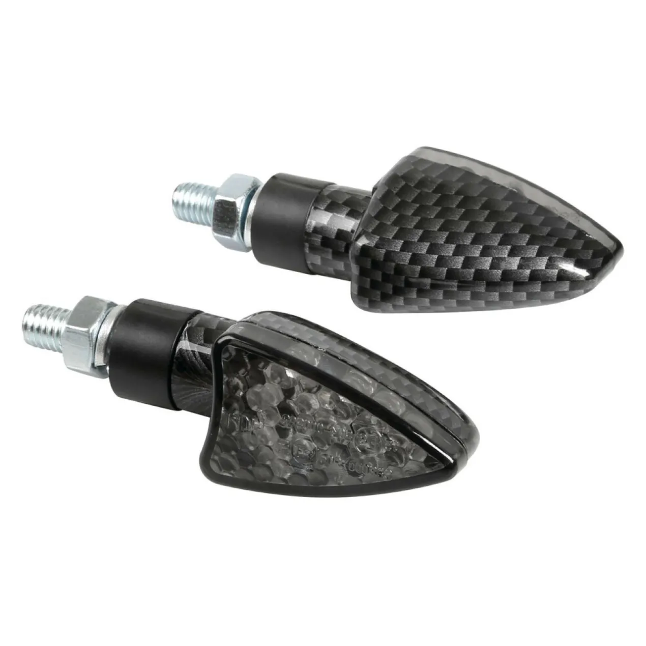 Coppia Frecce Al Led Lampa Omologate Mod Arrow Carbon Look
