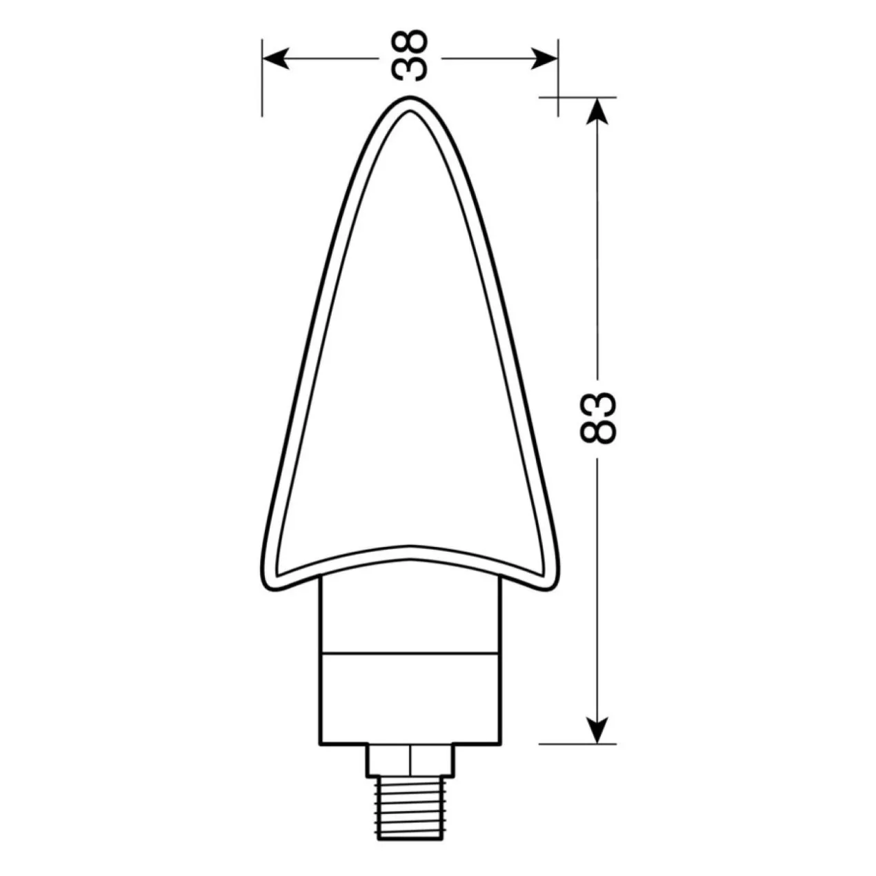 Coppia Frecce Al Led Lampa Omologate Mod Spike 12v Nere