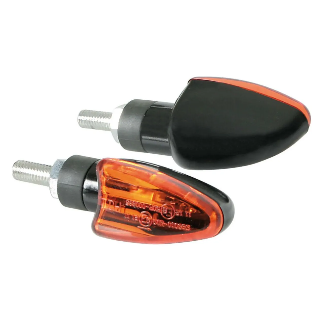 Coppia Frecce Lampa Arrow Nere Vetro Arancio