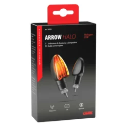 Coppia Frecce Lampa Arrow Nere Vetro Arancio