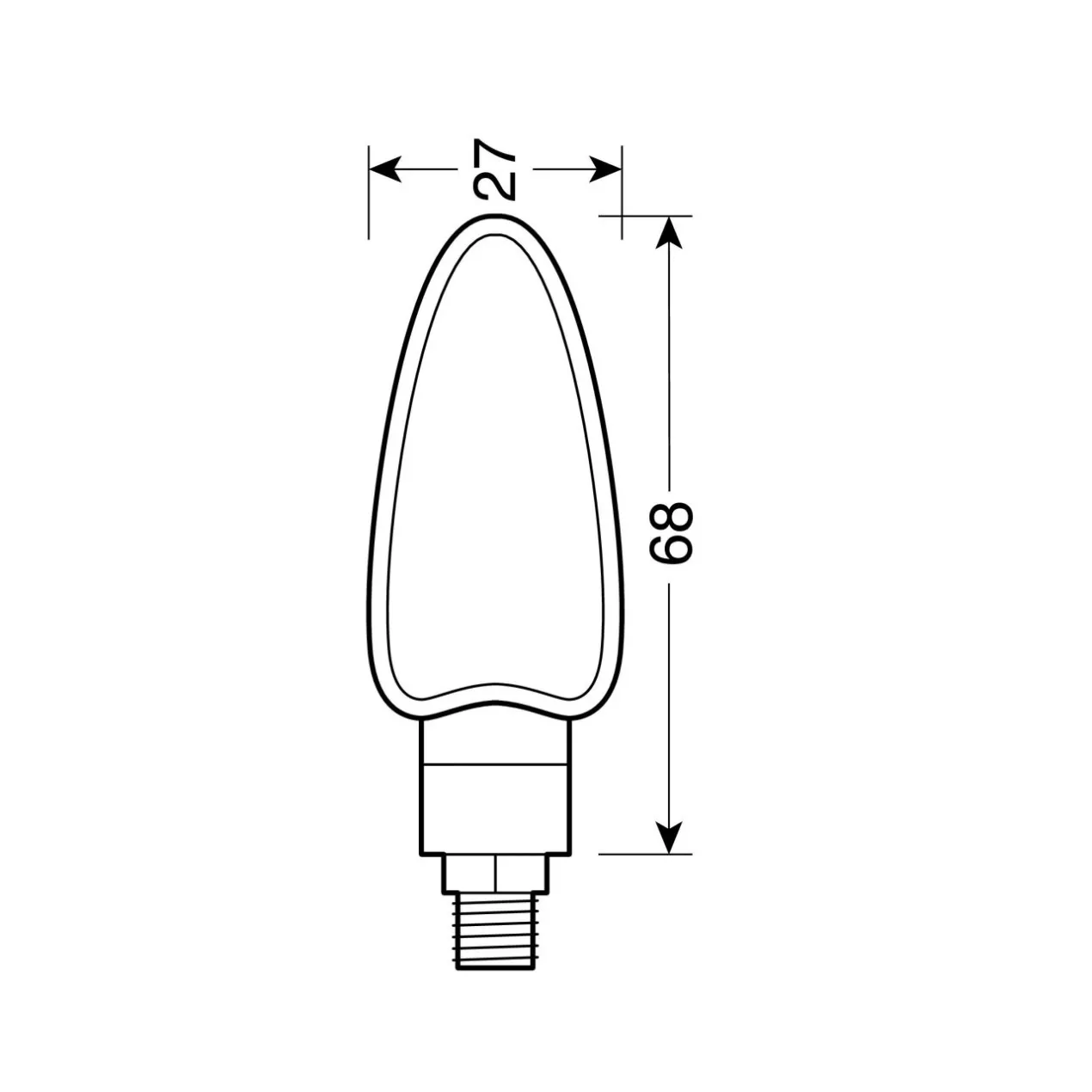 Coppia Frecce Nere Mod. Arrow Led Vetro Arancio Lampa 90091