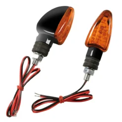 Coppia Frecce Nere Mod. Arrow Led Vetro Arancio Lampa 90091