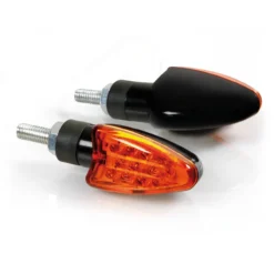 Coppia Frecce Nere Mod. Arrow Led Vetro Arancio Lampa 90091