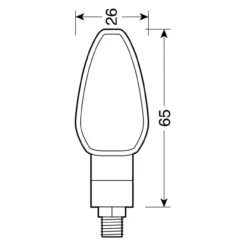 Coppia Frecce Nere Mod. Tuareg Led Vetro Bianco Lampa 90098