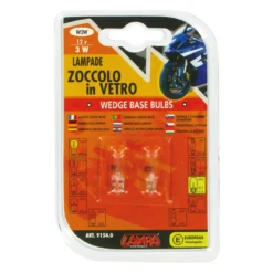 Coppia Lampadine Zoccolo Vetro Lampa 3w T10